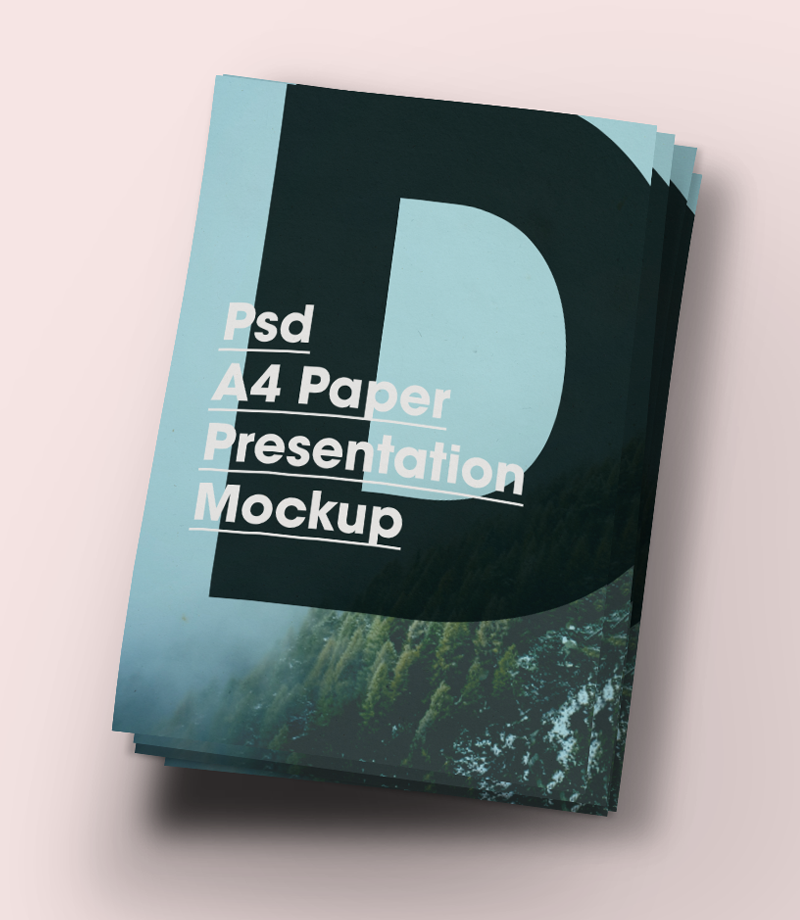 Download A4 Paper Brochure Flyer Mock Up Psd PSD Mockup Templates